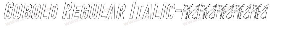 Gobold Regular Italic字体转换